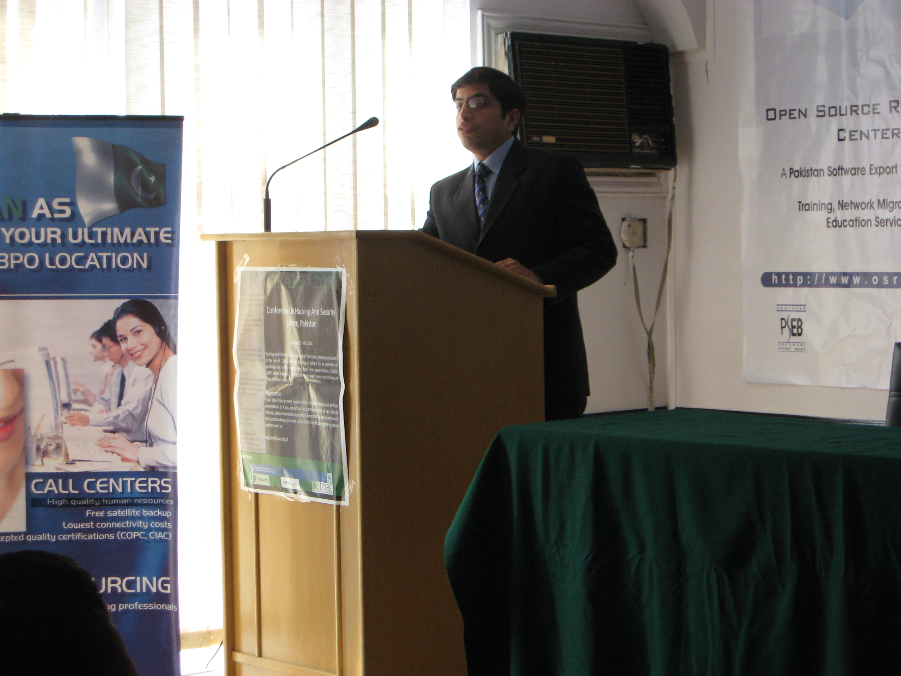 Mr. Haroon during his presentation.
